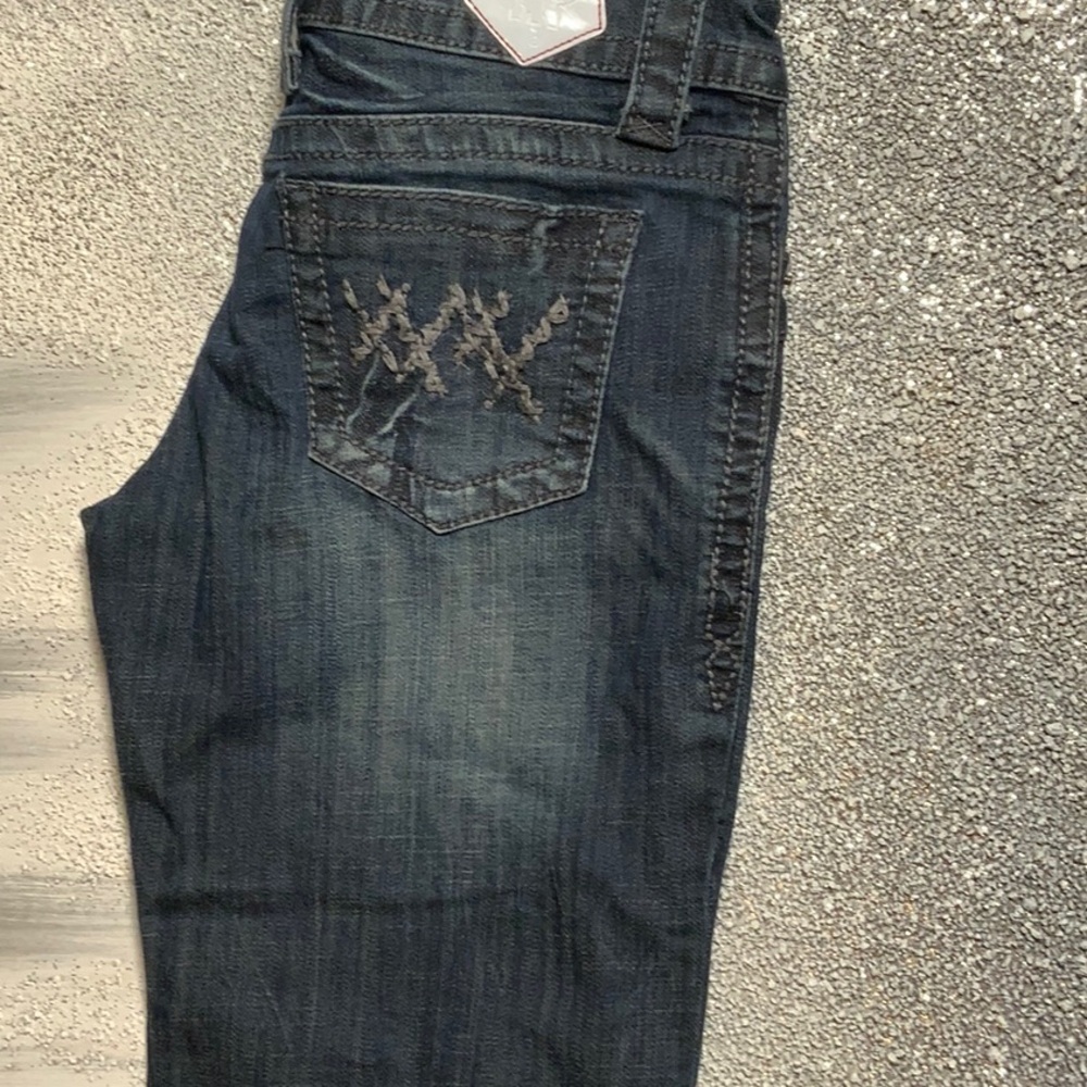 Tin Haul Dark Blue Women's Boot Cut Jeans - Picture 9 of 12